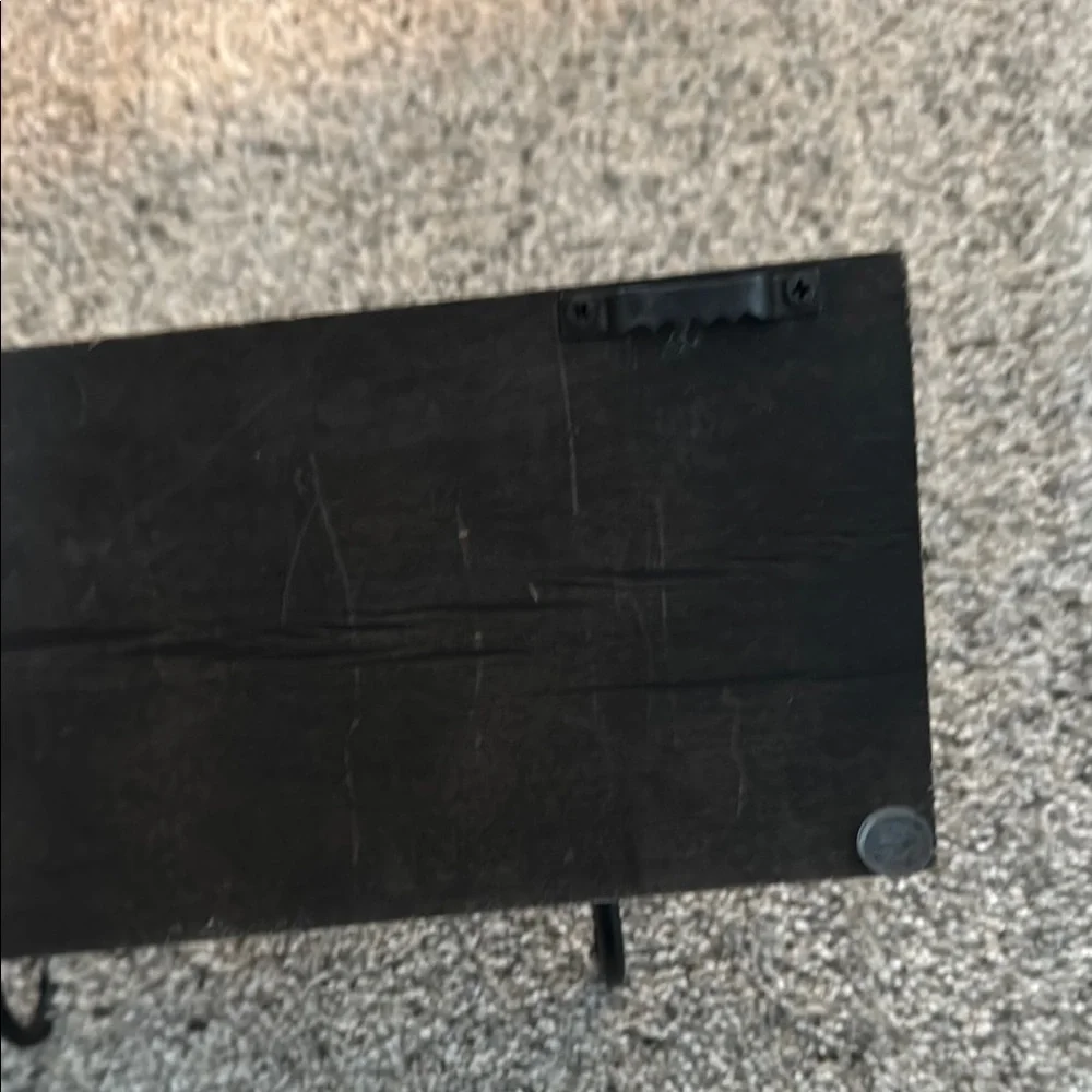 Rustic Brown and Black Wall Hook Rack - Picture 3 of 3